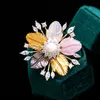 SALUT HOMME Bohème Vintage Couleur Fleur Perle Broche Femme Élégant Pavé Fiançailles De Mariage Bijoux Petite Amie Cadeau