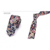 Mens Tie Cotton 5cm Print Necktie Slim ties for Men Flowers Wedding Party Bowtie Clothing accessories tie handkerchief