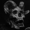 Band Ringar Gothic Vintage Devil Satan Goat SKL Stainless Steel Punk Ring Fashion Mens Biker Smycken Drop Leverans 2021 Ozyut