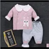 Set di abbigliamento Baby Kids Maternità Drop Delivery 2021 Born Girls Winter Pants 2 Suit Clothes 1St Baby Birthdays H6Be 32Nlf