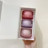 Brand Incense Mulheres Macaron Scented Vela Coleção 3-Piece Conjunto Frutado / Leite Sabor Dois conjuntos de caixas Wth Caixa de presente selada