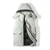 Men's Vests Jackets Vest Male Hooded With Pockets For Men Mens Winter Big Size 8xl 7xl Waistcoat Streetwear Sleeveless