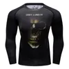 T-shirts pour hommes de haute qualité 3D Dessins animés Imprimer Fitness Rash Guard 2022 Respirant Gym Manches longues T-shirts de sport serrés