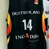 Nikivip Custom Dirk Nowitzki #14 Basketball Jersey BundesRepublik Deutschland Team Tyskland Black White Size S-4XL Alla namn och nummer toppkvalitet