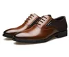 Men Oxford Prints Classic Style Dress Shoes Leather Brown Purple Orange Lace Up Formal Fashion Business