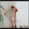 Capispalla Abbigliamento Baby Maternità Drop Delivery 2021 Neonata Inverno Cappotti di pelliccia per bambini Plaid Felpa con cappuccio Mantello Cappotto Giacca per bambini Vestiti per ragazzino