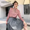 Neroli Peter Pan Kragen Designer Hemd Frauen Langarm Blumen Top Grün Rand Mode Koreanische Bluse Frühling 210427