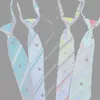 Łuszka Krawaty Jakość Styl College Wstępnie związany Zipper Tie Neck Męskie 8 CM Paski Krawaty Red Green Blue Solid Color Wąska impreza rozrywkowa