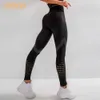 Sooners Yoga outfit Forma Womens sömlös fitness leggings andningsbara tights Hög midja Elastisk ihålig joggingbyxor Träning7844414