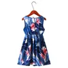 Neue Sommer Kinderkleidung Mädchen Bananenblatt Muster Kleider für Mädchen 3Y 7Y 12Y Baumwolle Kinder Mädchen Maxi Kleider Q0716