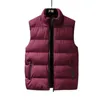 Ärmellose Daunenjacke, Winterneu, Herren-Daunenweste, einfarbig, Reißverschlusstür, Taschendekoration, warm, bequem, vier Farben, M-5XL G1108