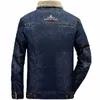 M-6XLの男性のジャケットとコートブランドの服デニムファッションメンズジーンズ厚い暖かい冬のアウトオスのストリートウェアYF056 220301