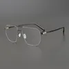 Mode solglasögon ramar 2021 Tyskland märke designer glasögon män super ljus rostfritt stål pilotglasögon kvinnor glasögon ram