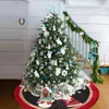 Juldekorationer 1 st 120 cm Snowman Merry Tree kjolar Santa Claus Year Home Decor mattan golvmatta