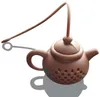 Tea Silicone Infuser Ferramentas Bule Forma Reusável Filtro Difusor Home Teas Maker Acessórios de Cozinha 7 Cores Navio Grátis