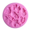 8*8*1cm 3D Baby Horse Bear Silicone Cake Mold Turn Sugar Cake Mold Cupcake Jelly Candy Chocolate Decoration DH8578