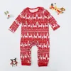 Familjjultecknad hjortkläder Kids Mamma och jag Kläder Mamma Dotter Fader Baby Matchande Outfits 210429