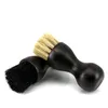 NEWNatural Bristle Shoe Brush Pig Hair Gourd Wood Handle Boot Shoeshine Leather Polishing Household Cleaning RRE11641