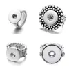 J￳ias de joalheria Ringos j￳ias de joalheria20pcs/lote moda flex￭vel ajust￡vel 18mm Metal Siery Ring Party Charm Button Snap Jewelry Drop entrega 2021