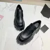 Vrouwen Monoliet Geborstelde Schoenen Designer Oversized Platform Loafers Top Kwaliteit Leer Flats Schoen Mode Outdoor Chunky Bottom Trainers Met Doos