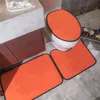 Retro Soft Toilet Lid Covers Simple U Mats Floor Rugs Sets 3 Piece Set Bathroom Accessories