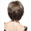 Short Synthetic Wig Simulation Human Hair Wigs Hairpieces With Bangs That Look Real Perreques K86