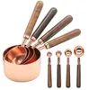 Outil cuivre tasses et cuillères à mesurer polies pour les femmes cadeau cuisine robuste cuisson tous les ingrédients outils de mesure