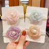 Nieuwe vrouwen elegante bloem parels scrunchie paardenstaart hold haarband zoet haar decoreren hoofdband haar stropdas mode-accessoires