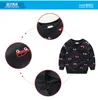 Frühling Herbst Korea Stil 7 8 9 10 Jahre 130 cm 140 cm Kinder Langarm Cartoon Auto Druck Baby kinder Sweatshirt Für Jungen 210414