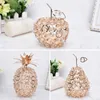 Europe Crystal Apple Pear Pineapple Crafts Creative Fruits Miniatyr Figuriner Tabletop Ornaments Hem Dekoration Tillbehör