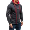 Slim Zipper Men's Casual Cardigan Sudaderas con capucha Otoño Fleece Sudaderas con capucha Invierno Running Chaquetas Ropa deportiva S-3XL 211014