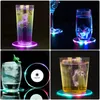 Novely Lighting Crestech Luminous Coaster Flashing Transparent Cup Mat LED Placemat Drinkt Mat Pad voor Party Bar
