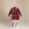 Herfst baby meisje prinses jurk roll nek kinderen verjaardag kleding bloemen kostuums kerst q0716