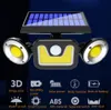 Inteligentne kontrolowanie oświetlenia ogrodowego Czujnik Motion LED LED Outdoor Solar Power Light z regulowanymi głowicami wodoodpornymi zielonej energii elektryki bezpieczeństwa lampy ścienne