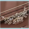 Headbands Jewelryahmad Amin Exclusive Link Handmade Bridal Vine Headband Wedding Aessories Comb Pins Hair Jewelry Drop Delivery 2021 4Hcsi