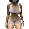 Women's Full Body Shapewea Tummy Control Adjustable Crotch Open Bust Skims Kim Fajas Colombianas Post Surgery Compression 220112