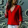 Design Blouses Blancs Femmes Bouchons Basic Basic Basic Summer Summer Long Sheve Shirt Elegant Murffon Office Lady Slim Plus Si