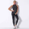 Woman Sport Suit Yoga Tank Top Absorption Running Vest Athletic Top + Fitness Leggings Women Gym Pantalones Deportiva Mujer 210514
