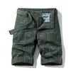 Мужские шорты плед пляж летом мужская повседневная камуфляж камуфляж военные короткие штаны мужские бермуды грузовые комбинезоны 210716