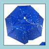 Regenschirme Haushaltsdiverses Hausgarten Regenausrüstung Sommer Kreative Sonne Solide Doppelte winddichte Anti-UV-Hut Angeln Tragbare SN1053 Drop Del