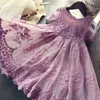 Летняя девушка одежда детские платья для свадьбы с кружевами свадьба детская принцесса 211029