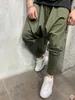 Erkek Hip Hop Eğilim Pantolon Gevşek Katı Renk Sıska Sokak Sporları Casual Harem Pantolon