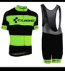 Cube Pro Men Team Cykling Jersey Set MTB Kortärmad Cykelklädsel Bike Shirt Bib Shorts Suit Maillot Ciclismo Y21041015