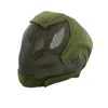 Caschi da ciclismo Tactical Full Face Metal Steel Mask Paintball Gioco di guerra militare Accessori per la caccia all'aperto protettivi Gear
