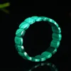Genuine Natural Green Malachite Chrysocolla Bracelet 12x9mm Women Men Healing Stone Stretch Rectangle Beads Crystal AAAAA