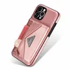 Sockt￤ta telefonfodral f￶r iPhone 14 13 12 11 Pro Max XR XS X 7 8 Plus-3 Falls Skink￤nsla Pure Color Pu Leather Anti-Fall Protective Case With Zipper Coin Purse