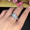 Classic 2ct Round Moissanite Wedding Men's 925 Sterling Silver Platinum Plated Rings Male D Color Drop