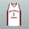 Nikivip Derrick Rose 1 Mean Streets Expressレトロクラシックバスケットボールジャージーメンズステッチカスタム番号と名前ジャージ