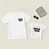 Aankomst Zomer Letter Print Witte katoenen T-shirts voor papa en mij 210528