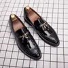 Fatti a mano di lusso italiano Oxford nappa scarpe basse mocassini neri scarpe da uomo scarpe casual da uomo formale